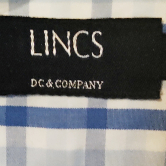 Linc's DC & Company long sleeve blue&white check shirt - Picture 4 of 4